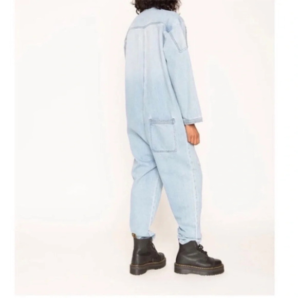 FREE PEOPLE x Sandrine Rose Denim Jumpsuit medium - Picture 2 of 9